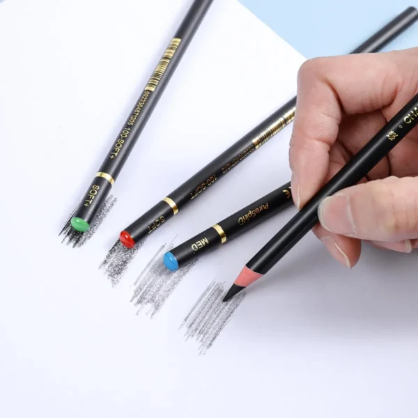 12PCS Professional Charcoal Pencils for Drawing, Sketching, Shading, Artist Pencils for Beginners & Artists - Image 4