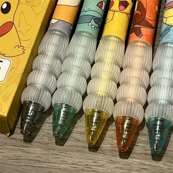 5pcs Pokemon Pikachu Gel Pen Cute Anime Cartoon Charmander Squirtle Press on Gel Pen Stationery School Supplies Holiday Gifts - Image 3
