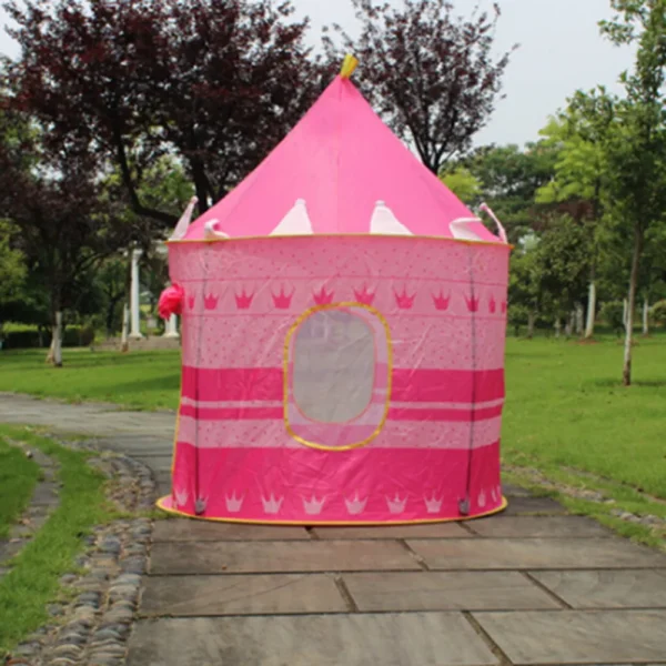 Infant Toddler Folding Tents Portable Castle Kids Pink Blue Play House Camping Toys Birthday Christmas Outdoor Gifts Room Decor - Image 3