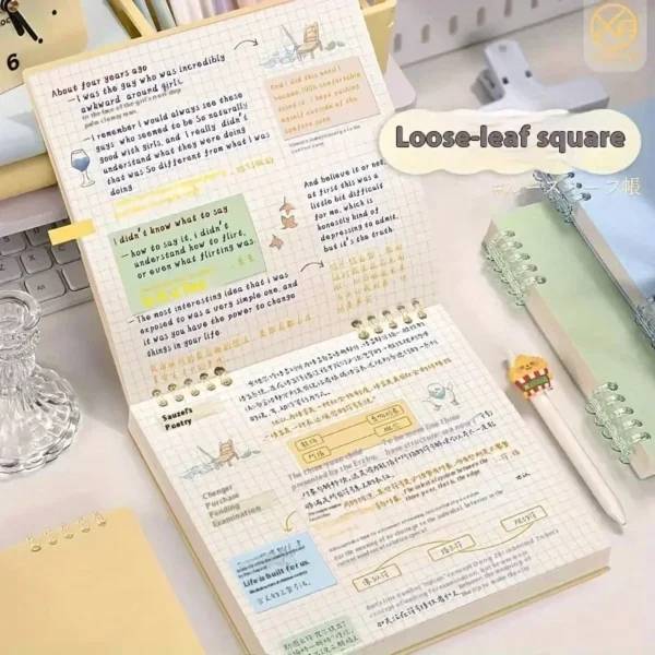 Journal Notebook Flip Notepad Diary Word Book Grid Stationery B5 Notebooks Sketch Writing Pads Office School Supplies - Image 2