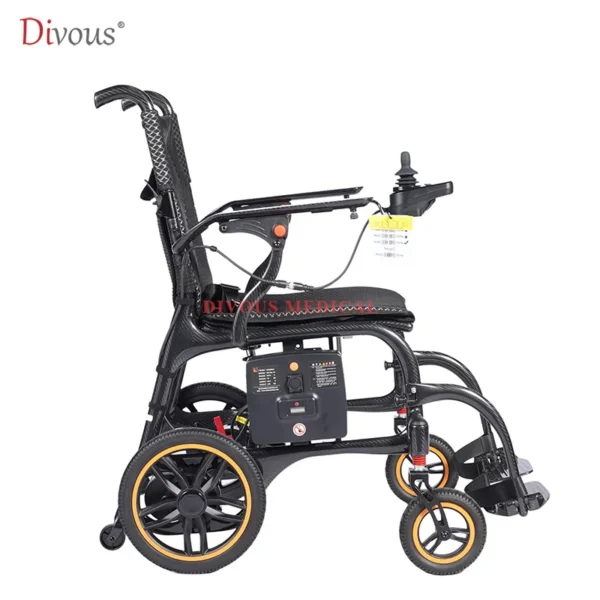Hot Sale N/W:12KG Popular Ultra Lightweight Folding Carbon Fiber Electric Wheelchairs