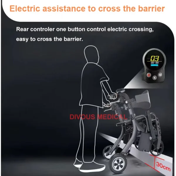 Lightweight Folding Electric Rollator Walker Mobility Scooter Aids Wheelchair for Seniors Adults with Seat Foot Rest Product - Image 6