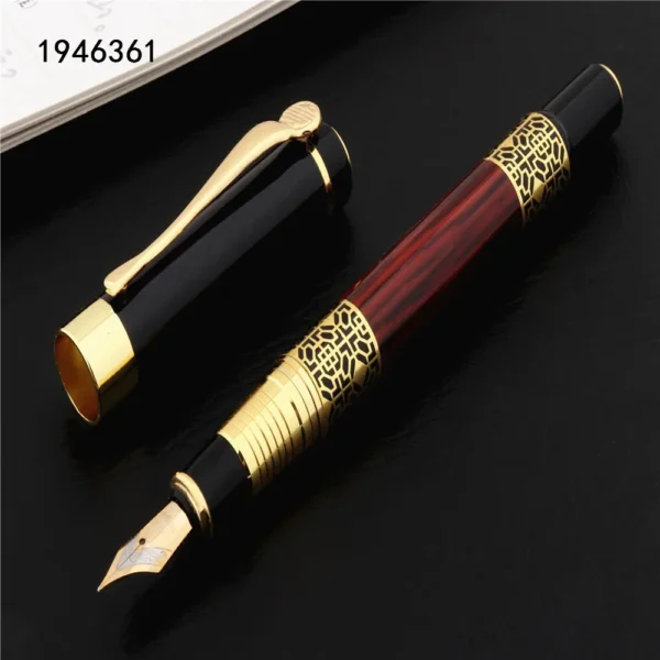 High quality 530 Golden carving Mahogany Business office School student office Supplies Fountain Pen New Ink pen ink pen - Image 2