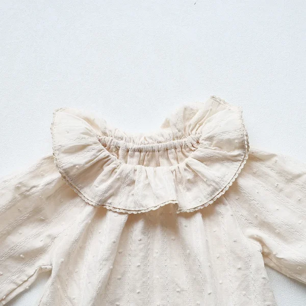 MILANCEL Baby Clothes Peter Pan Collar Girls Blouse Long Sleeve Baby Base Shirt Baby Tops - Image 4