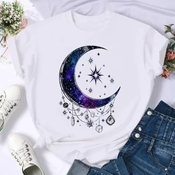 Short Sleeve Butterfly Bow Sweet Flower Fashion Summer Women Print T Shirt Female Casual Top Tshirts Cartoon Graphic Tee T-Shirt - Image 6