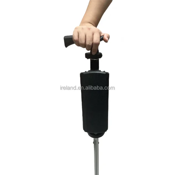 Folding Crutch Chair Aluminium Foldable Cane Chair Three Legged Cane Walking Stick with Stool - Image 5