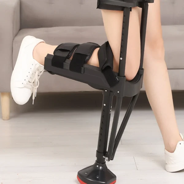 Telescopic Single Leg Walking Aid, Hands-Free Knee Crutch, Mobility Enhancer Stick, Adjustable Walker for Independent Movement - Image 4