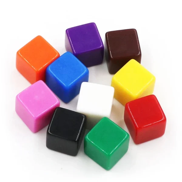 10PCS Blank Dice 16MM Acrylic Cubes Board Games For Kids Classroom Supplies Juegos De Mesa Familiares Divertidos Kinder Spiele - Image 2