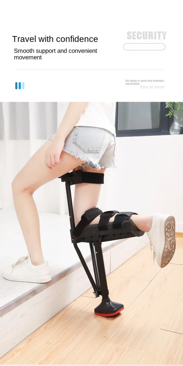 Ergonomic Hands Free Crutches Knee Crutch for Adult Mobility Aids Device Walking Support Crutches Adults Adjustable Crutch - Image 4