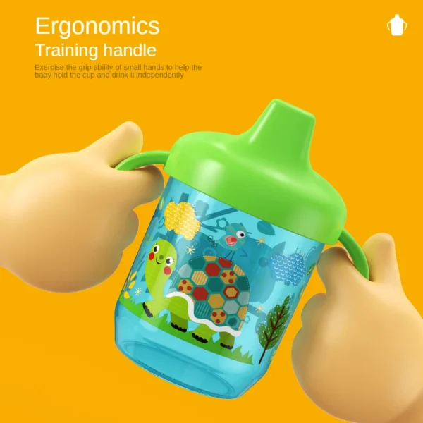 Cute Duckbill Cup Baby Learning Drinking Cup with Double Handle Flip Lid BPA Free Leakproof Infants Water Cups Bottle with Lid - Image 6