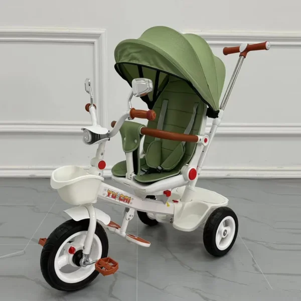 Children's tricycle lie down sit high landscape stroller magical tool for strolling children foot pedal multifunctional - Image 6