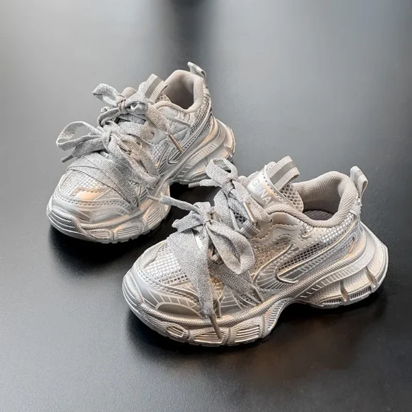 Fashionable Children's Sports Shoes Casual Dad Sneakers All-Match Autumn New Arrival for Middle And Big Kids Rubber Sole