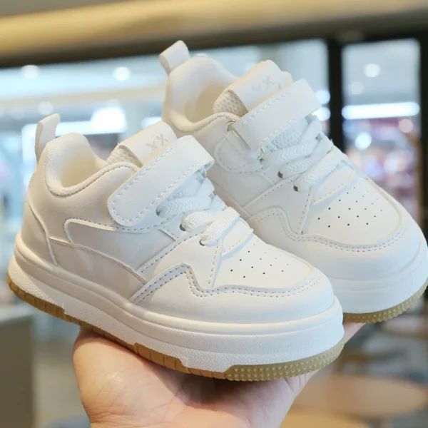 Children's White Shoes Spring and Autumn Kid's Sports Shoes Anti slip Lightweight Boys Board Shoes Soft Sole Baby Casual Shoes - Image 4