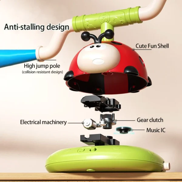 Ladybug Sport Entertainment Game Toy Multifunction Rope Skipping Machine Ferrule Jump Rocket Launcher Outdoor Educational - Image 6