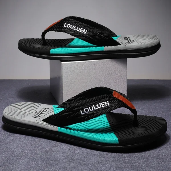 High Quality Hot Sale Men Flip Flops Summer Beach Flip Flops Men Fashion Breathable Casual Beach Men Slippers Summer Outdoor - Image 2