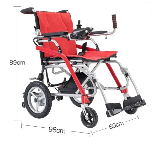 Free Shipping Lightweight Folding Aluminium Electric Mobility Wheelchair for the Elderly - Image 6