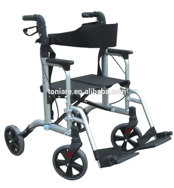 Trainsit chair Foldable Rehabilitation mobility lightweight rollator and wheelchair for adults TRA08 Travel goods for the elde - Image 4