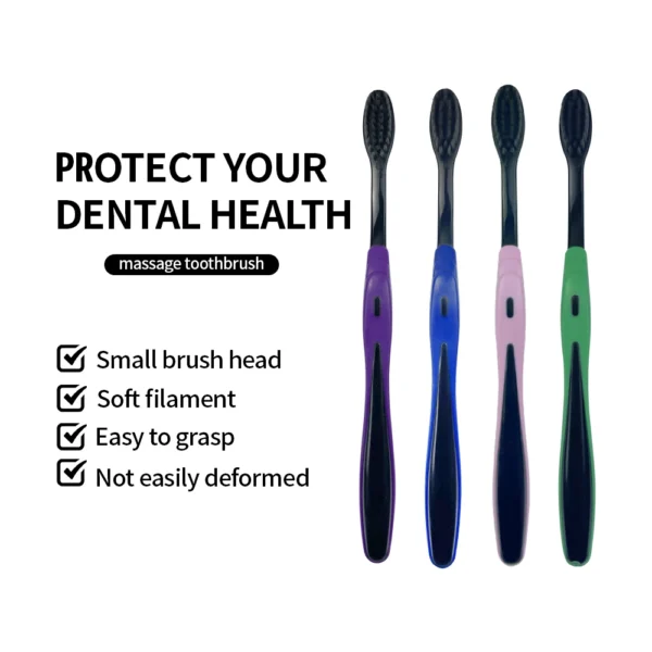 2Pcs Orthodontic Toothbrushes V-Shaped Orthodontic Brace Clean Brush Soft Bristle With Inter-Dental Brush Oral Hygiene Care - Image 2