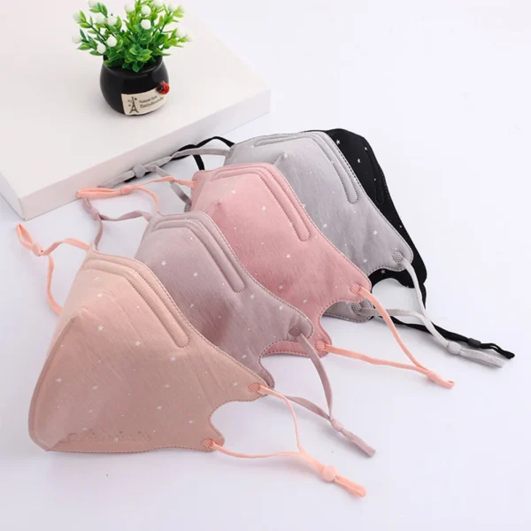 Reusable Parent-child Face Mask Washable Star Style Dust Proof Haze Proof Full Cotton Protective Mask for Children Kids Adults - Image 6