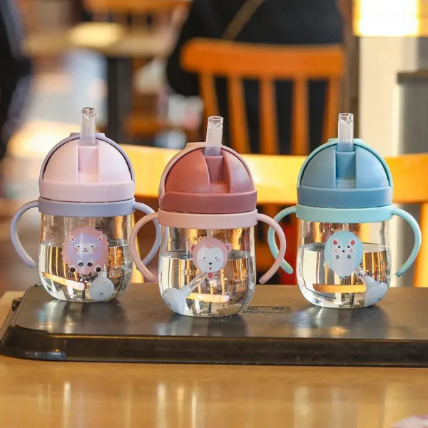 250ml baby feeding cup, children learn to feed, drinking bottle, training cup with straw, leak-proof and choking-proof baby cup - Image 6