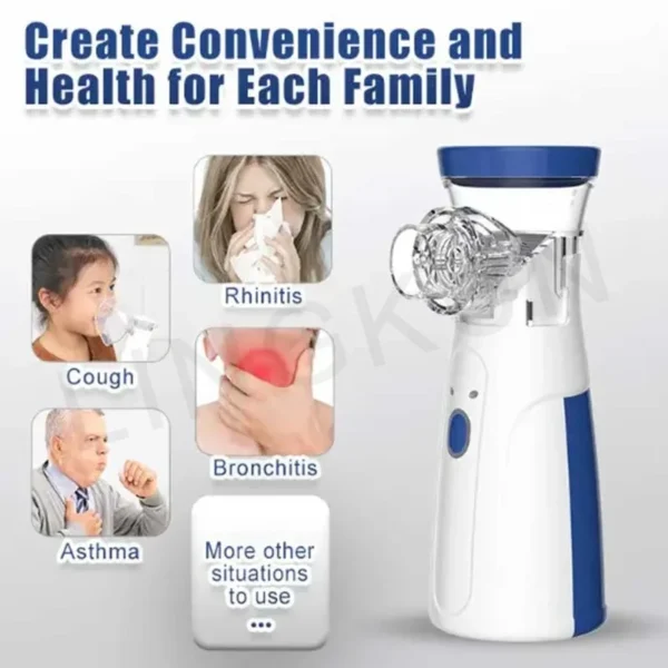 Inhaler Nebuliser Inhalator Handheld Inhale Nebulizer Mesh Atomizer for Adult Kids Nebulizador Oximeter Ear Thermometer Health - Image 2