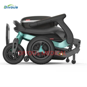 Hot Lithium Battery Bluetooth Folding Walker Electric Wheelchair Outdoor Rollator for Disabled People