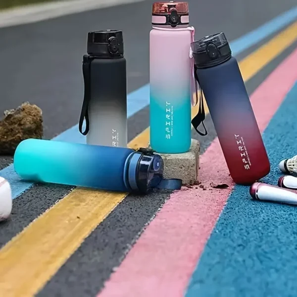 1L Large Capacity Sports Water Bottle Motivational Leak Proof Portable Reusable Plastic Cups Outdoor Travel Gym Jugs - Image 3