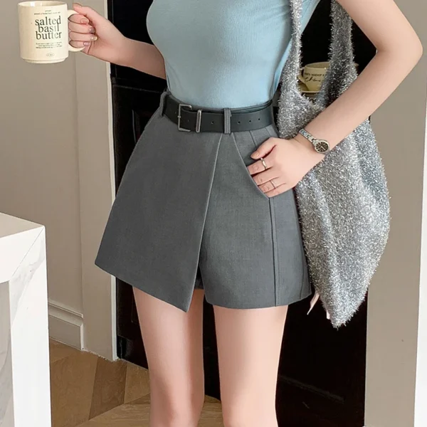 New Women Casual Suit Shorts 2025 Spring Summer Fashion High Waist A-line Shorts Skirts Korean Style Ladies Casual Culottes - Image 2