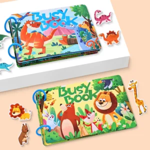 Children Early Education Quiet Busy Paste Book Baby DIY Puzzle Sticker Montessori Toy Portable Reusable Classified Sticker Book