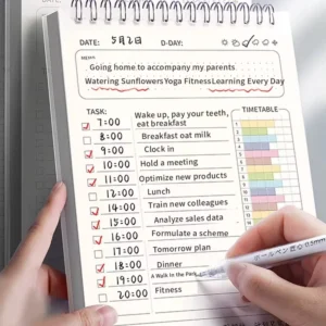 A5 Planner Agenda Spiral Notebook Schedules Daily Plan To Do List Notepad 160 Pages Thick Office School Supplies Stationery