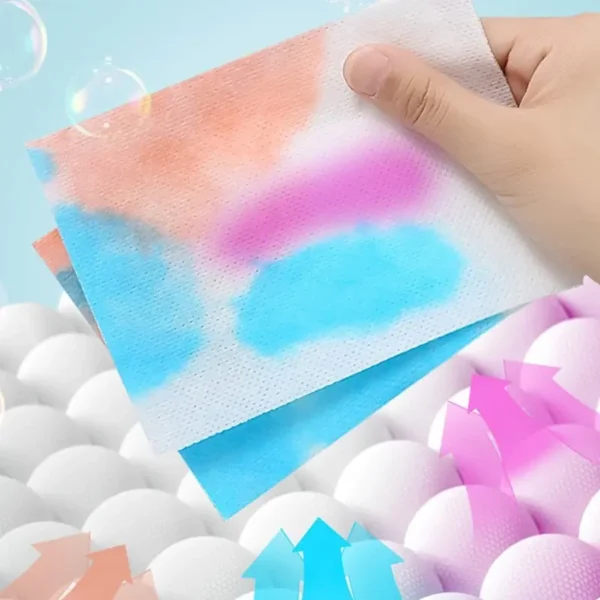 50 PCS/Bag Laundry Tablets Laundry Paper Anti-Staining Clothes Sheets Anti-String Mixing Color Absorption Washing Accessories - Image 2