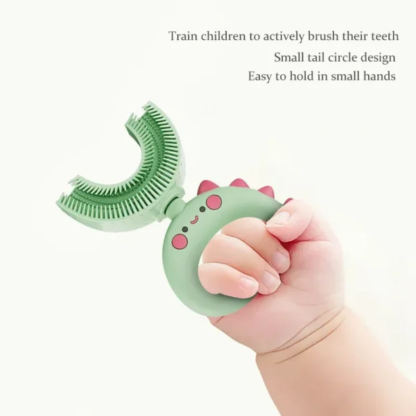 360 Degree U-shaped Baby Toothbrush Cute Cartoon Children Teethbrush Oral Care Cleaning Brush Silicone Kids Toothbrush Oral Tool - Image 3