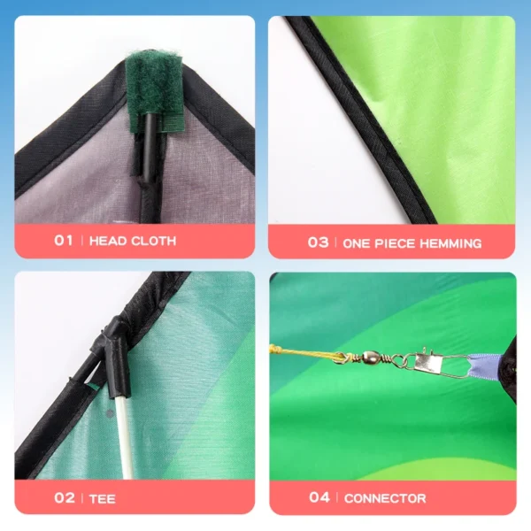 YongJian Large Delta Kite for Kids & Adults Easy to Fly Large Huge Delta Kite Come with 6m Tail Easy to Fly Kite Outdoor Toy - Image 5
