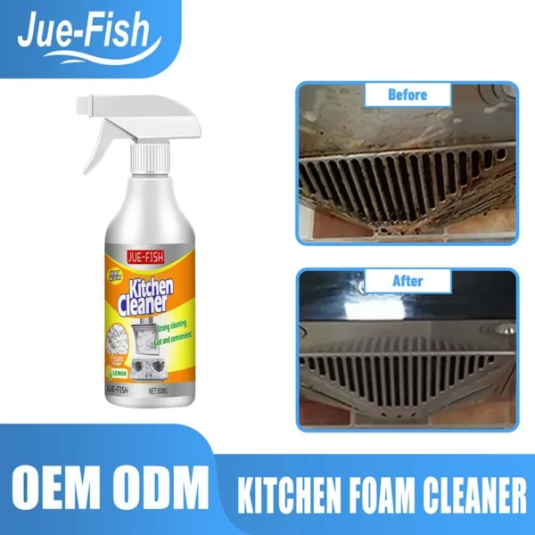 60ml Kitchen Bubble Cleaner Household Cleaning Tools Heavy Oil Foam Cleaner Multipurpose Foam Cleaner Spray Kitchen Accessories - Image 3