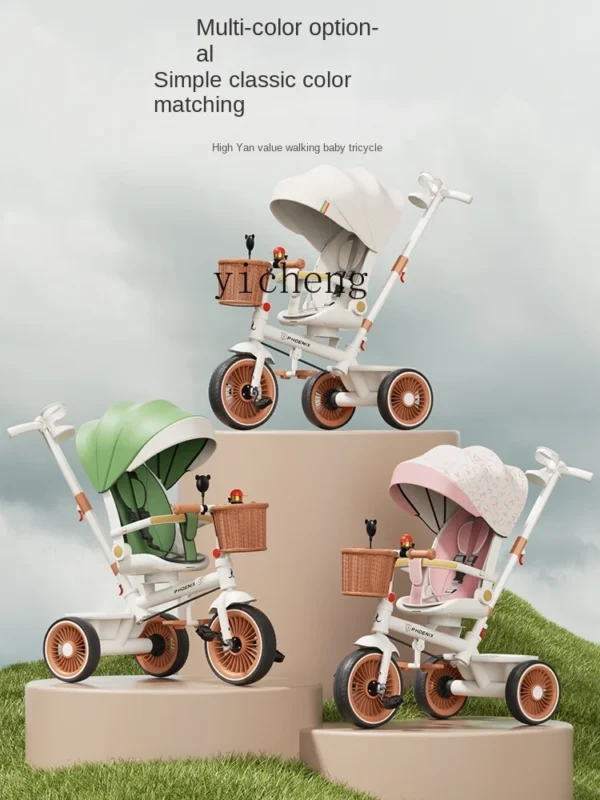 Tqh Children's Tricycle 1-3-6 Years Old Large Baby Stroller Baby Pedal Bicycle Walk the Children Fantstic Product - Image 2