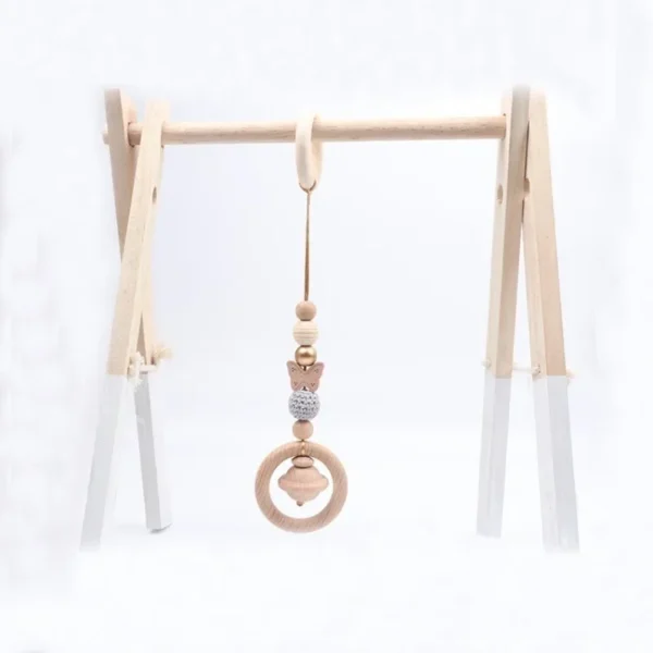 1 Set Baby Play Gym Frame Hanging Toys Crib Stroller Mobile Rattle Wooden Rattle Toys for Newborn Fitness Rack Educational Toys - Image 4