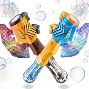 Handheld Bubble Machine Fully Automatic Axe Lighting Bubble Maker Stick Summer Outdoor Party Birthday Toy Gift