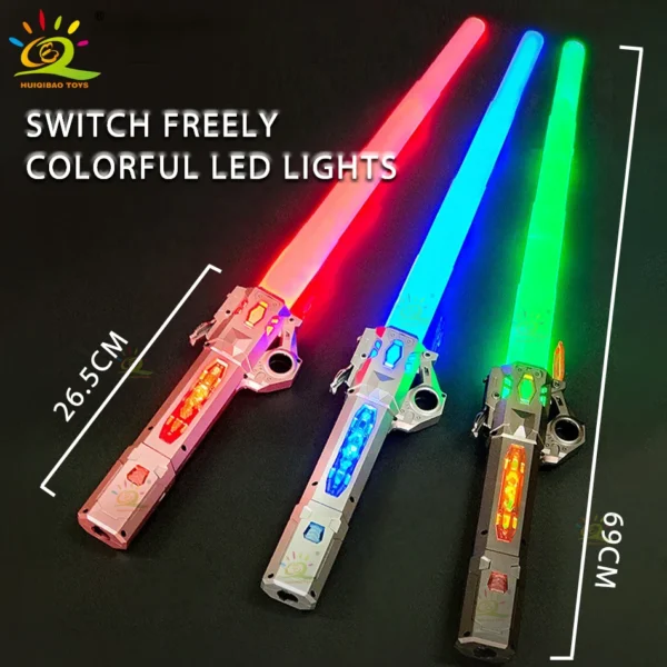 Retractable Lightsaber Finger Rotating Laser Sword Flash Luminous Soundfont Force FX FOC Blaster Cosplay Battle Toy for Children - Image 2