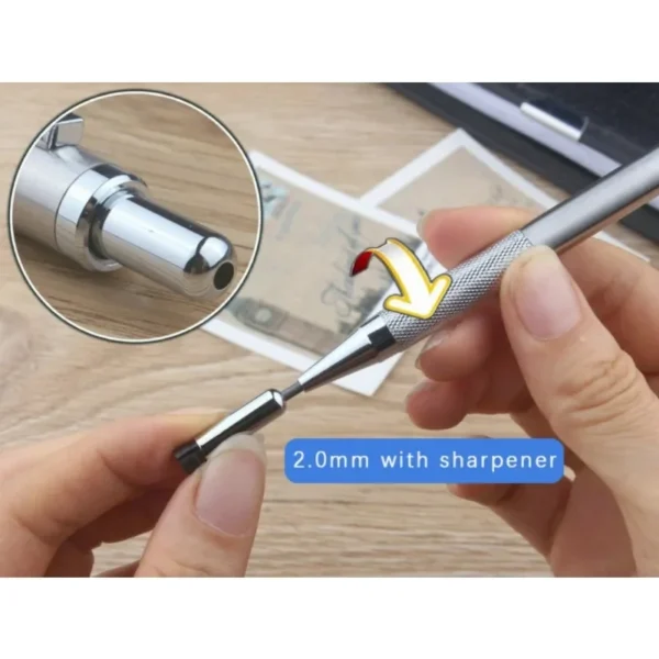 Mechanical Pencil Set 0.3 0.5 0.7 0.9 1.3 2.0mm Full Metal Art Drawing Painting Automatic Pencil Office School Supply Stationery - Image 3