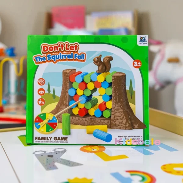 Kids Balance Tower Board Game Stacking Blocks Puzzle Toy Family Games Save The Collapsing Squirrel For Toddlers Christmas Gift - Image 4