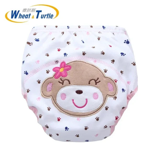 Mother Kids Baby Bare Cartoon Pattern Cloth Diapers Unisex Reusable Washable Infants Children Cotton Training Panties Diapering - Image 2