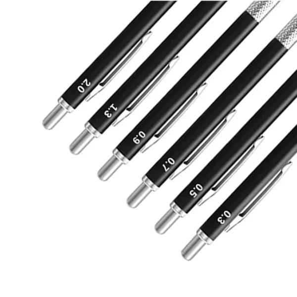 Metal Mechanical Pencil Large capacity Lead Refills Set 0.3, 0.5, 0.7, 0.9 2.0 Mechanical Pencils for Writing Drawing Sketching - Image 4