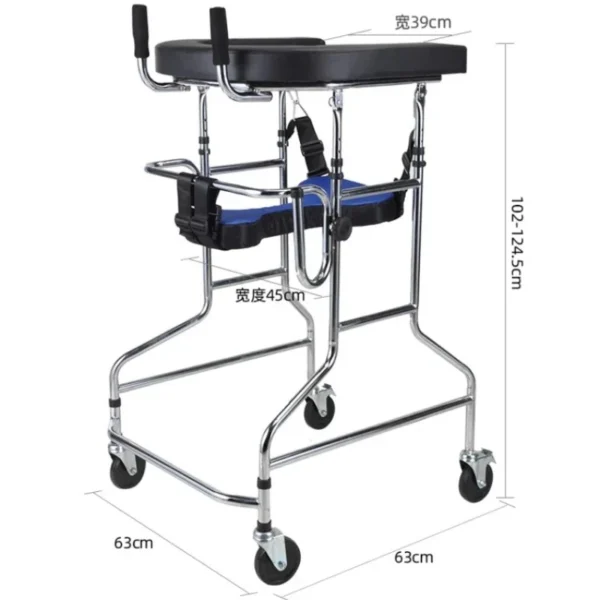 Rehabilitation Arm Training Crutches Walkers, Disabled Mobility Aids Chair,Four-Legged Armrest Frame, Training Walker for Adults - Image 6