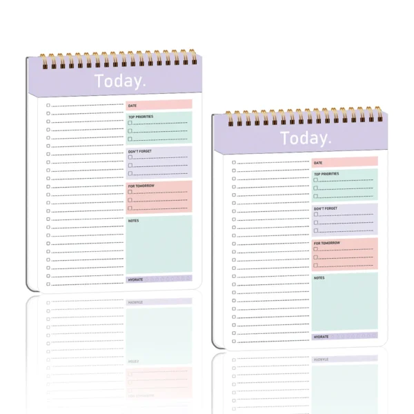 To Do List Notepad - 104 Pages Double-Sided 52 Sheets Daily Undated Planner Notebook, 6.5" X 9.8" Daily Task Pad Productivity - Image 5