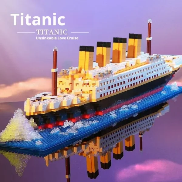 Titanic Micro Mini Building Blocks Assembly Toy Cruise Ship Brick Model DIY Toys Boat Kids Kit Educational Toy Gift - Image 2