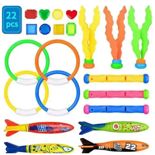 Swimming Diving Toys Children's Fish Dolphin Buoy Pool Treasure Hunt Diving Torpedo Rocket Water Diamond Kids Water Game Toys - Image 3