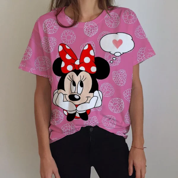 New T Shirt Women Y2k Disney Mickey Mouse Print Female Clothes Top Summer O-neck Ladies T-shirt Fashion Streetwear Hip-hop Shirt - Image 4