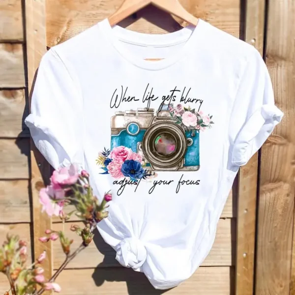 Women Butterfly 90s Trend Cute 2022 Fashion Graphic T Top Cartoon Short Sleeve Summer Shirt Print Tshirts Female Tee T-Shirt - Image 4