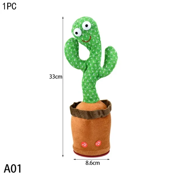 A Talking Cactus Toy That Can Be Charged Recorded And Repeated Interactive Talking Sunny Cactus Electronic Plush Toy Home Decor - Image 2