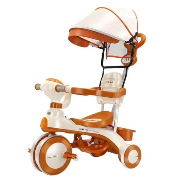Children's Tricycle 1-6 Years Old Children's Pedal Scooter Baby Handcart Sliding Scooter Music Lightweight Children's Stroller - Image 6